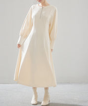 前後2way裏起毛カットソーワンピースsdp0240 アイボリー