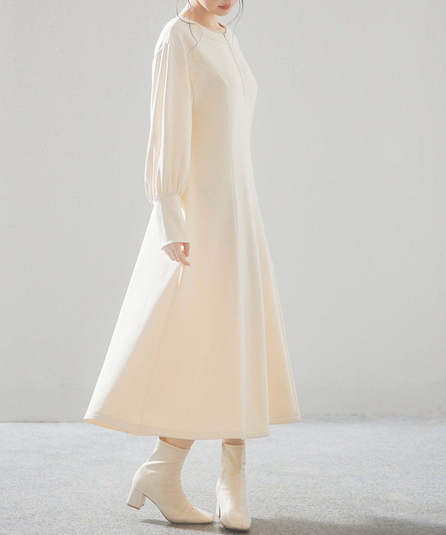 前後2way裏起毛カットソーワンピースsdp0240 アイボリー