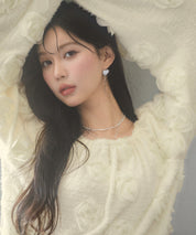 3Dローズフラワー2wayネックトップスsdp0242 アイボリー