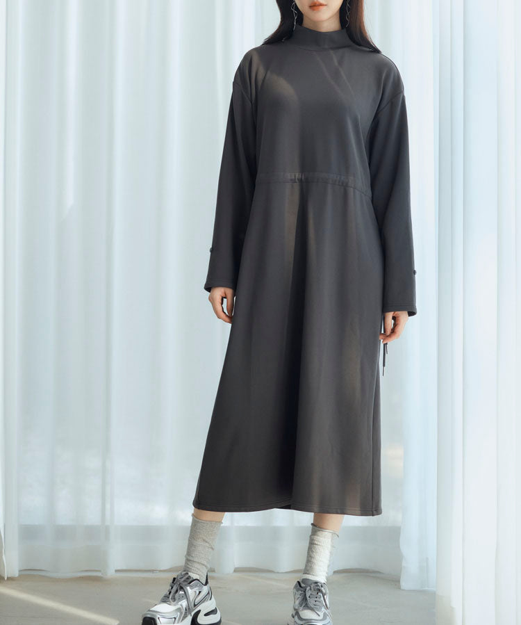 ウエストドローストリング裏起毛ワンピースsdp0244-103-365