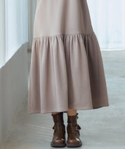 裏起毛カットソーギャザーワンピースsdp0245 ブラウン