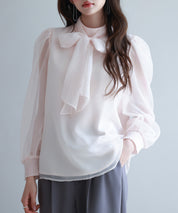 3wayオーガンジー生地リボンブラウスsdp0250-102-174