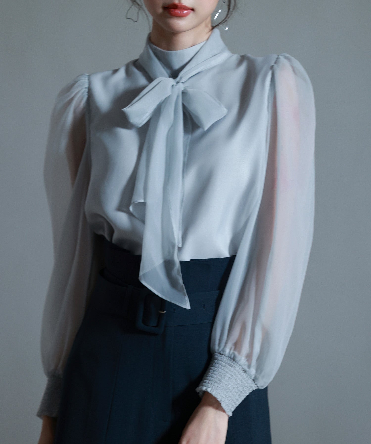 3wayオーガンジー生地リボンブラウスsdp0250-102-18