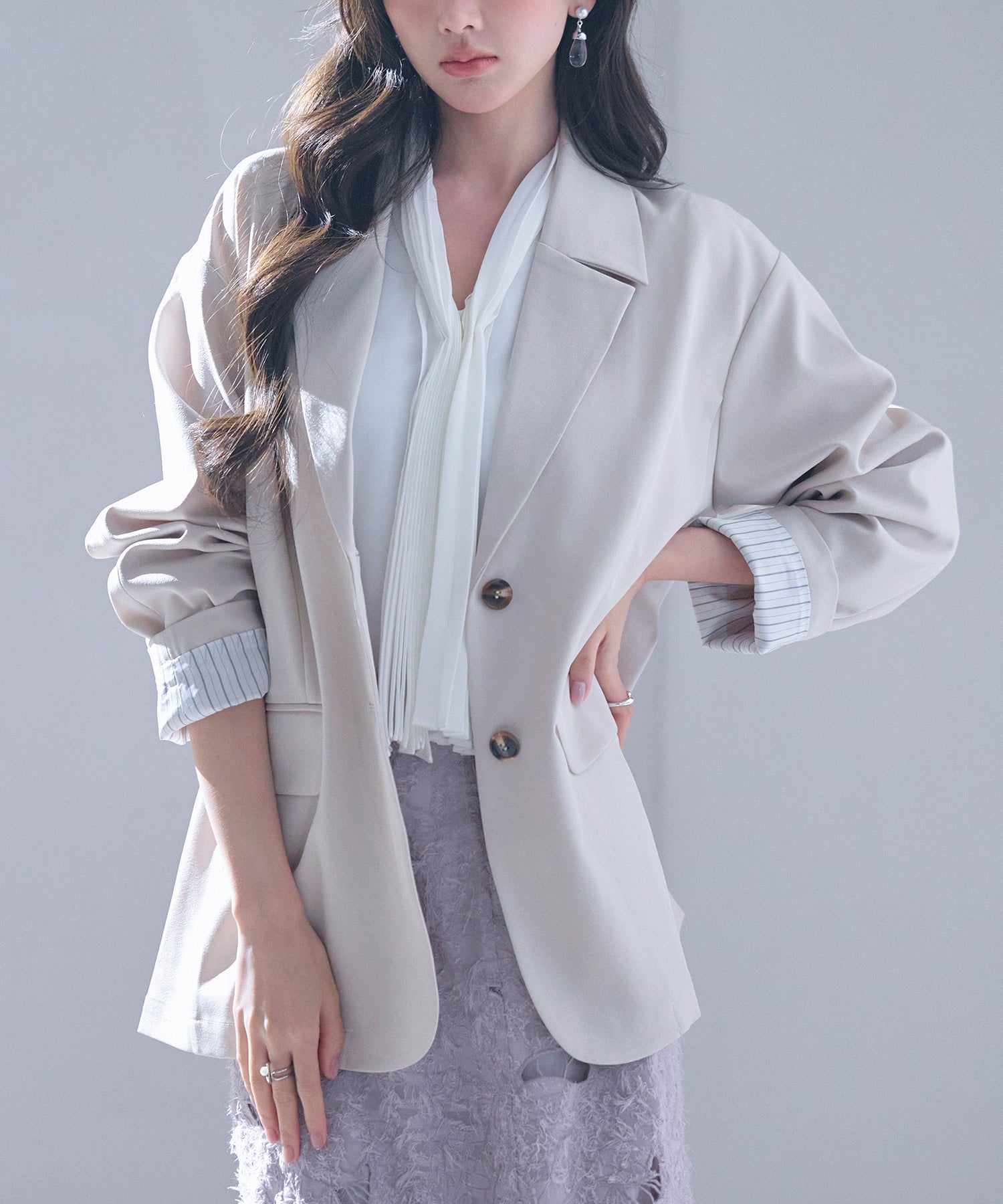 袖口折り返しテーラードジャケットsdp0255-102-14