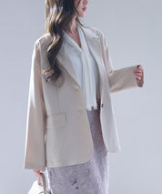 袖口折り返しテーラードジャケットsdp0255 ベージュ