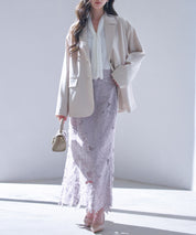 袖口折り返しテーラードジャケットsdp0255 ベージュ