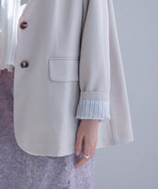 袖口折り返しテーラードジャケットsdp0255 ベージュ