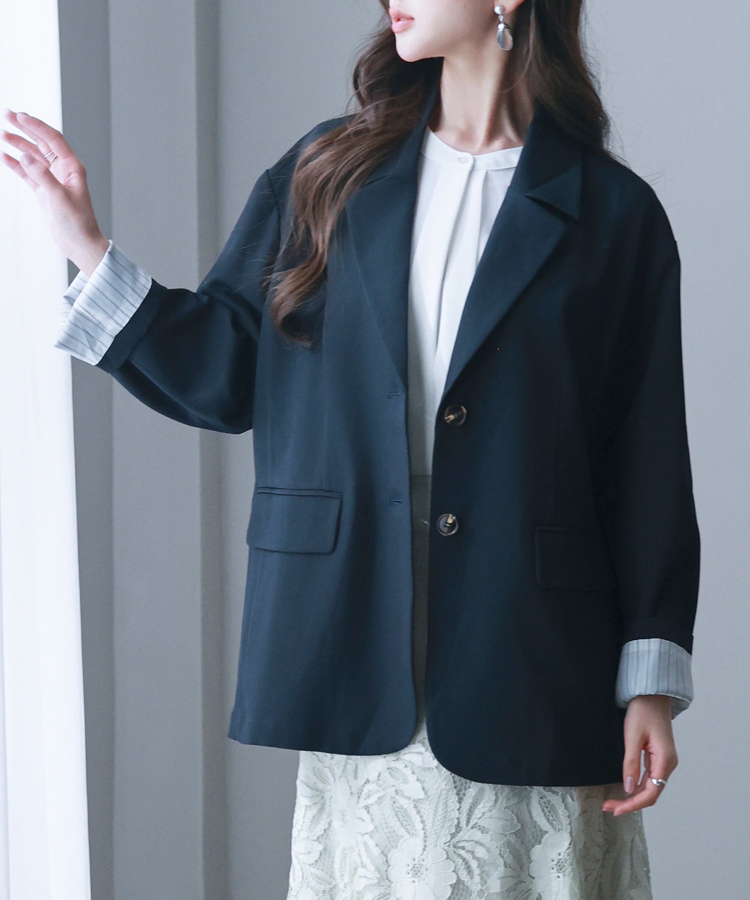 袖口折り返しテーラードジャケットsdp0255-102-16