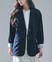 袖口折り返しテーラードジャケットsdp0255 ネイビー