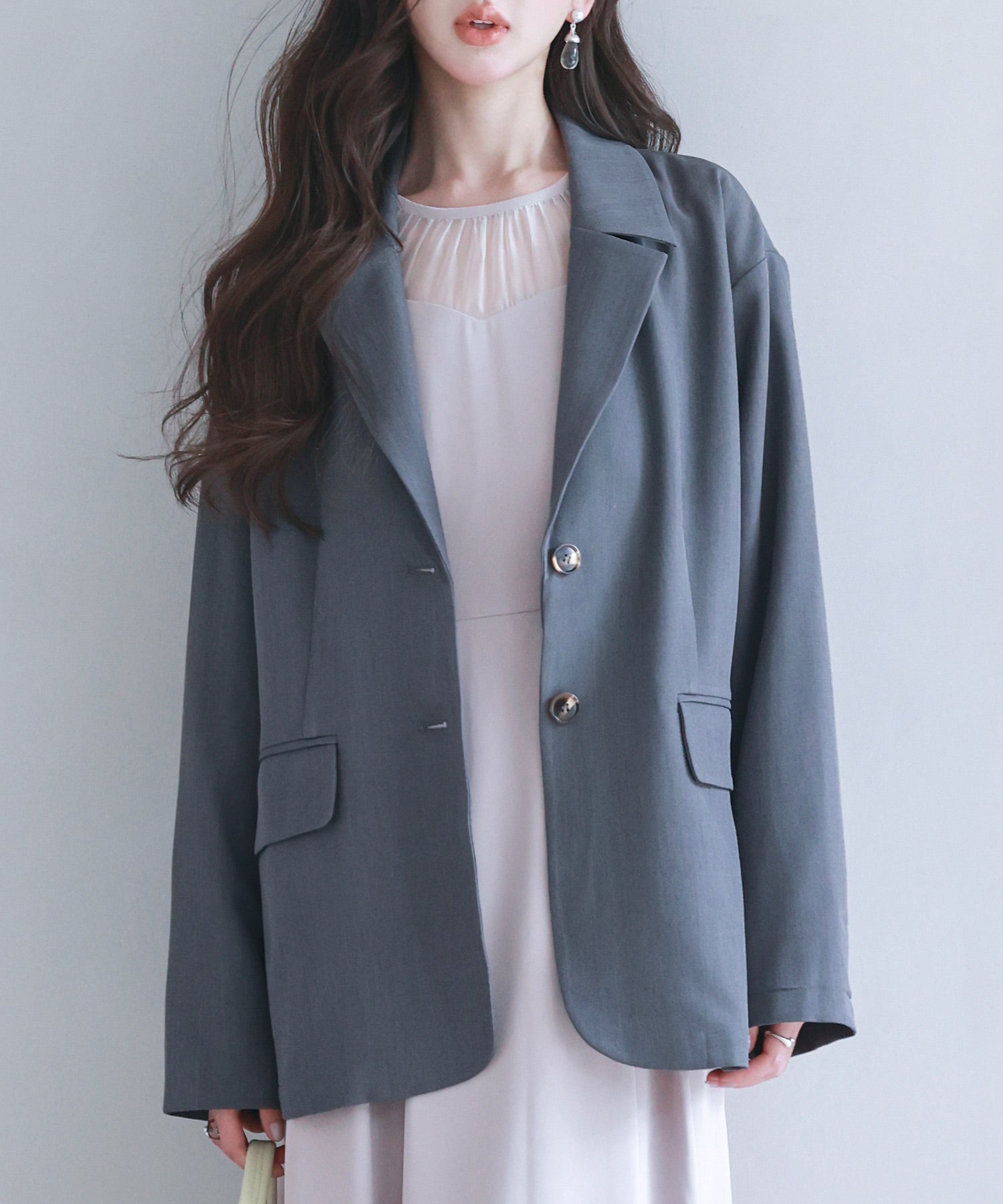 袖口折り返しテーラードジャケットsdp0255-102-365