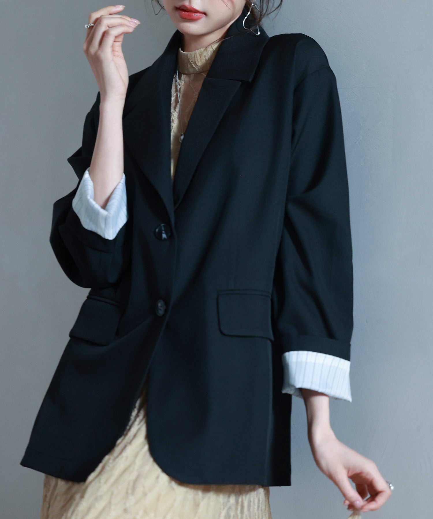 袖口折り返しテーラードジャケットsdp0255-102-8
