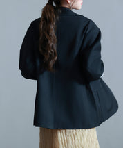 袖口折り返しテーラードジャケットsdp0255 ブラック