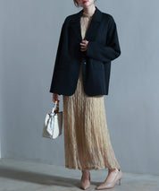 袖口折り返しテーラードジャケットsdp0255 ブラック