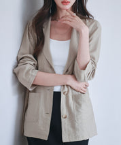 フロントポケットテーラードジャケットsdp0257 ベージュ