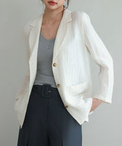 フロントポケットテーラードジャケットsdp0257 アイボリー