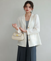 フロントポケットテーラードジャケットsdp0257 アイボリー