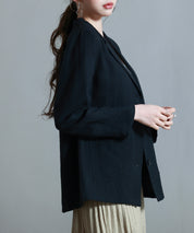 フロントポケットテーラードジャケットsdp0257 ブラック