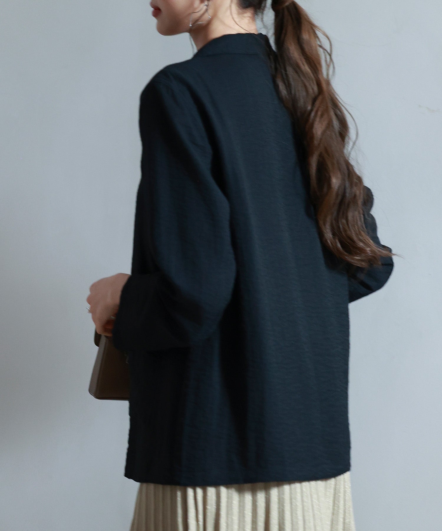 フロントポケットテーラードジャケットsdp0257 ブラック