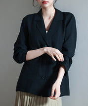 フロントポケットテーラードジャケットsdp0257 ブラック