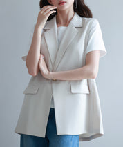 バックパプラムテーラードジレsdp0258 ベージュ