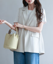 バックパプラムテーラードジレsdp0258 ベージュ