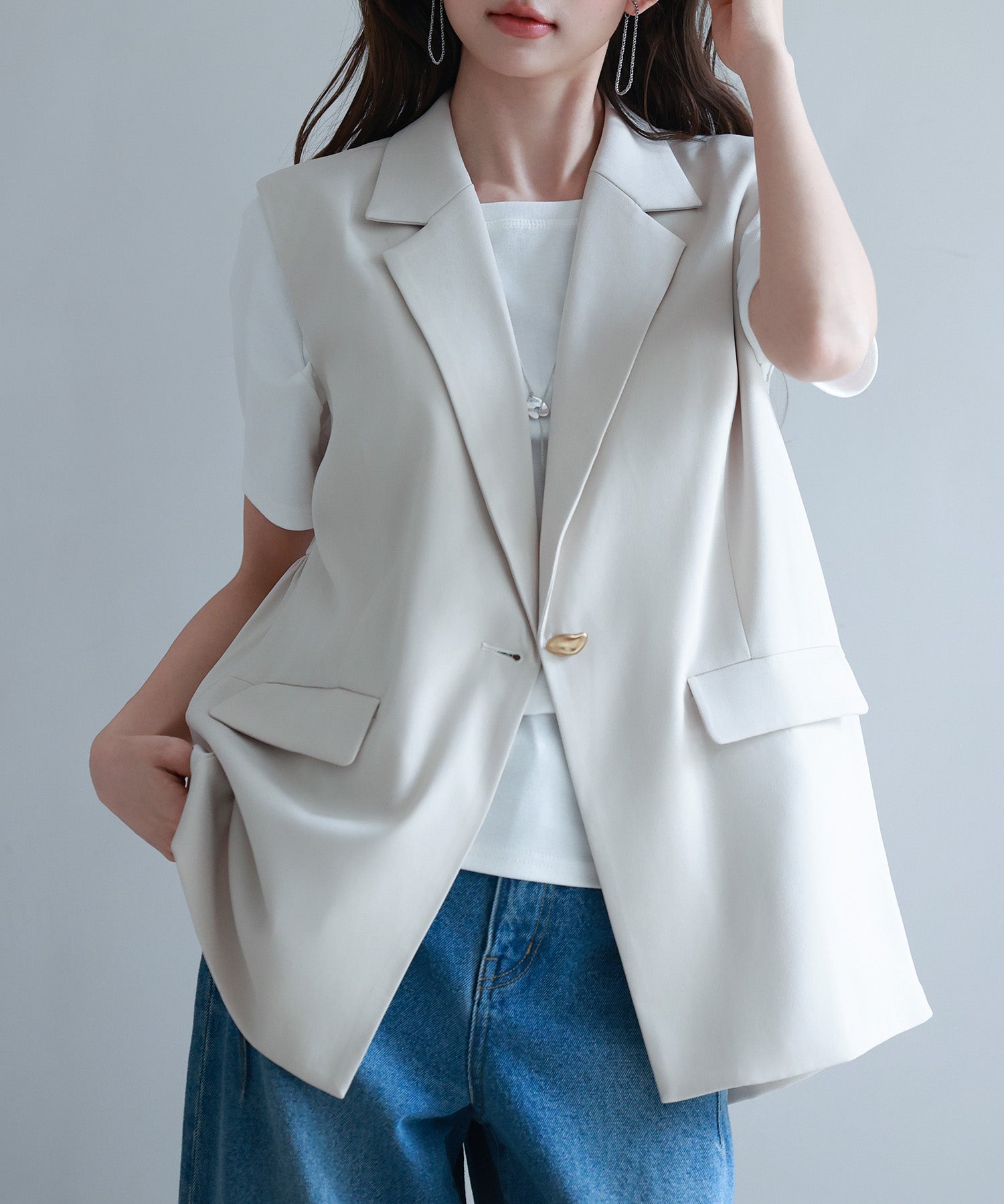 バックパプラムテーラードジレsdp0258-102-14