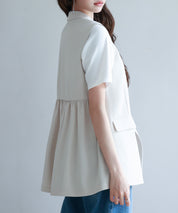 バックパプラムテーラードジレsdp0258 ベージュ