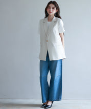 バックパプラムテーラードジレsdp0258 ベージュ