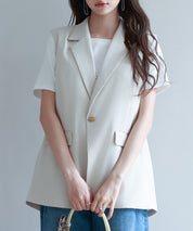 バックパプラムテーラードジレsdp0258 ベージュ