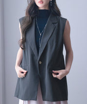 バックパプラムテーラードジレsdp0258 チャコール