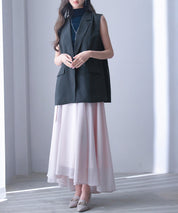 バックパプラムテーラードジレsdp0258 チャコール