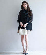 バックパプラムテーラードジレsdp0258 ブラック