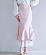 チュールドッキングハイウエストスカートsdp0261-102-26