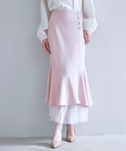 チュールドッキングハイウエストスカートsdp0261 ピンク