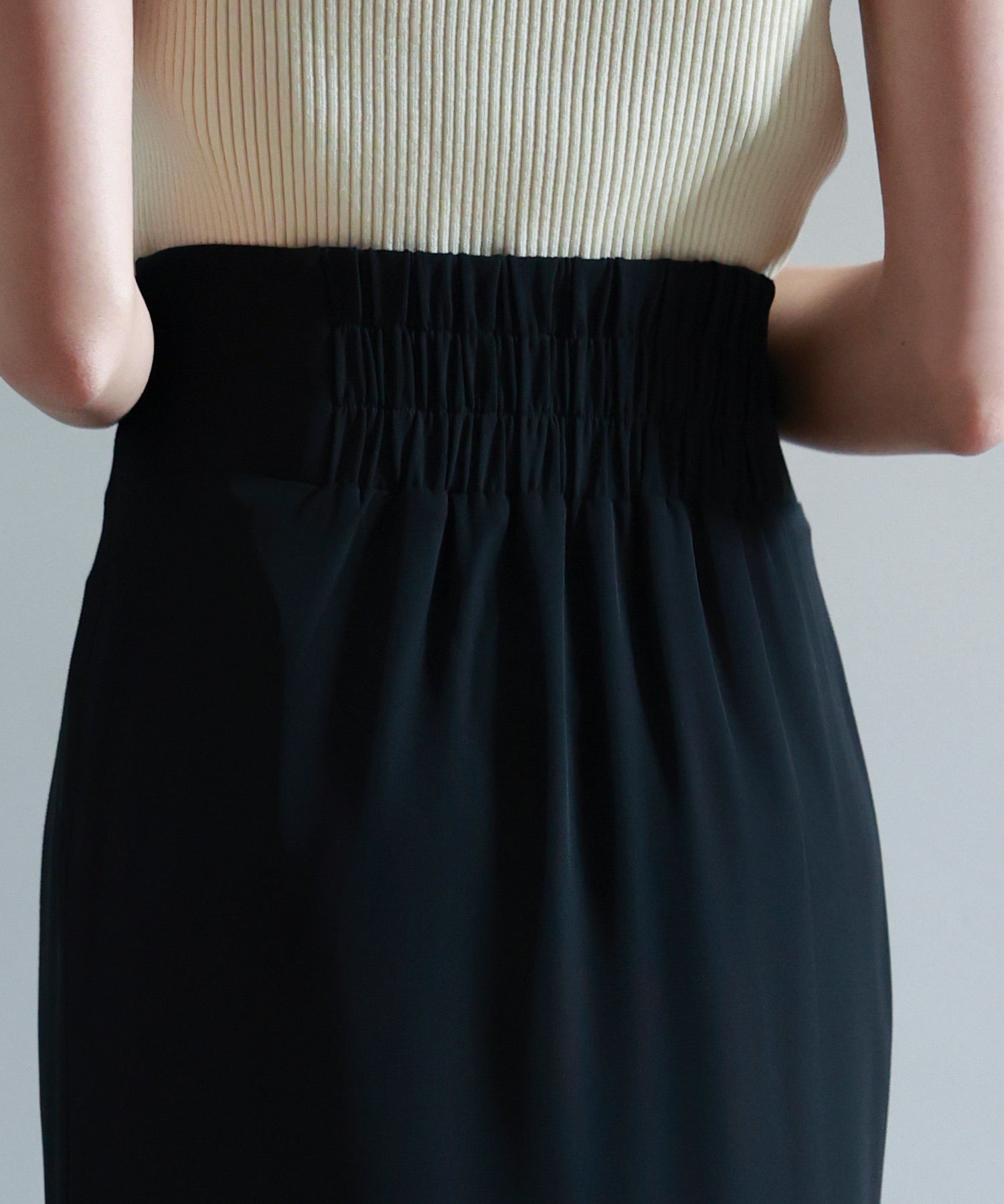 チュールドッキングハイウエストスカートsdp0261 ブラック