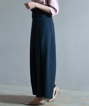 ベルト付きハイウエストワイドパンツsdp0263 ネイビー