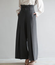 ベルト付きハイウエストワイドパンツsdp0263-102-365