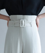 ベルト付きハイウエストワイドパンツsdp0263 アイボリー