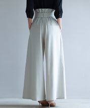 ベルト付きハイウエストワイドパンツsdp0263 アイボリー