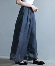 フロントタックシアーワイドパンツsdp0264 チャコール