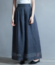 フロントタックシアーワイドパンツsdp0264 チャコール