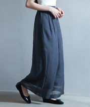 フロントタックシアーワイドパンツsdp0264 チャコール