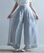 フロントタックシアーワイドパンツsdp0264 ライトグレー