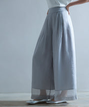 フロントタックシアーワイドパンツsdp0264 ライトグレー