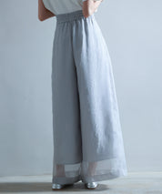 フロントタックシアーワイドパンツsdp0264 ライトグレー