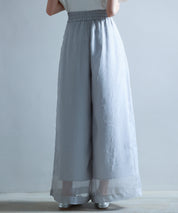 フロントタックシアーワイドパンツsdp0264 ライトグレー