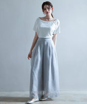 フロントタックシアーワイドパンツsdp0264 ライトグレー