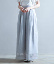 フロントタックシアーワイドパンツsdp0264 ライトグレー