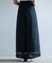 フロントタックシアーワイドパンツsdp0264 ブラック