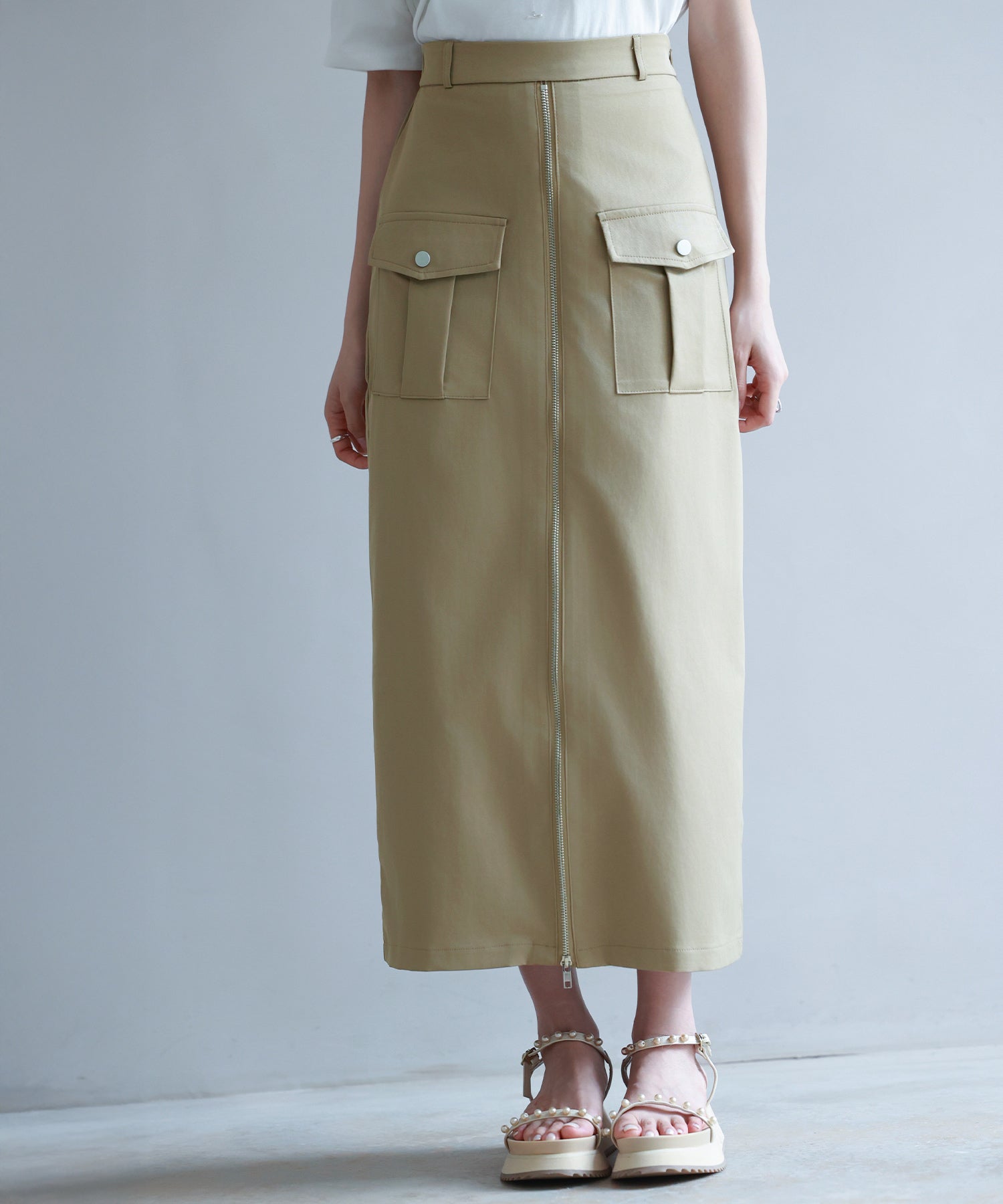 ハイウエストロング丈タイトスカートsdp0265-102-45